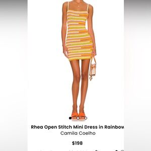 Revolve Rhea Open Stitch Mini Dress in Rainbow